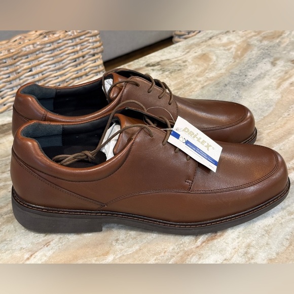 NWT Men’s DREW Park brown leather orthopedic diabetic oxfords- Size 15 WIDE 4W main image 8